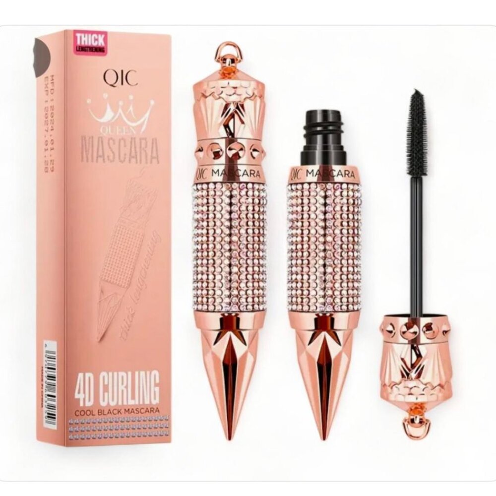 NEW- QIC QUEEN MASCARA 4D CURLING COOL BLACK - WATER PROOF - Picture 4 of 4